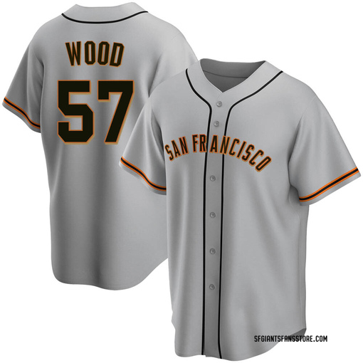 Alex Wood Men's San Francisco Giants Alternate Jersey - Black Golden Replica