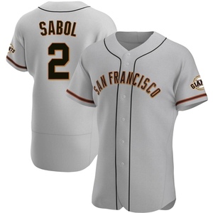 2023 Game Used Home Cream Jersey with SF Logo Pride Patch used by #2 Blake  Sabol on 6/10 vs. CHC - Size 46