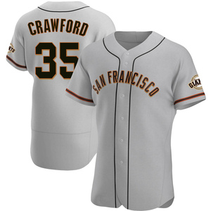 TinyTurnip San Francisco Giants Brandon Crawford Stacked Black Short Sleeve Jalynne Jersey Women's Small