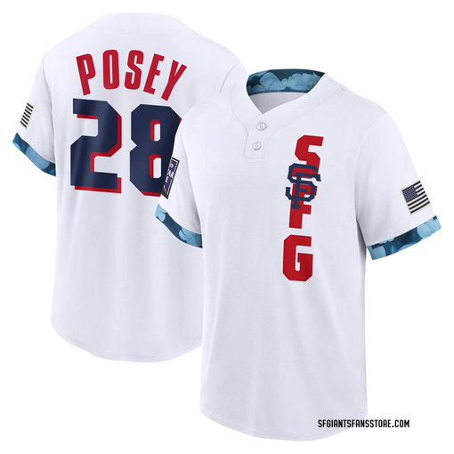 Men's San Francisco Giants Buster Posey Game White 2021 All-Star Authentic  Jersey