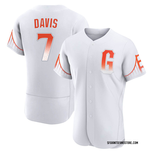 J.D. Davis #28 - Team Issued White Pinstripe Jersey with Seaver Patch -  2021 Season