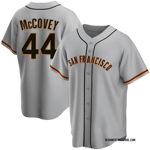 Willie McCovey Men's San Francisco Giants Throwback Jersey - Grey Replica