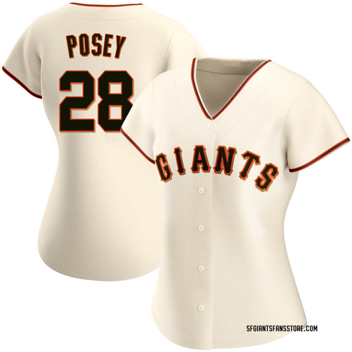 Buster Posey San Francisco Giants Majestic Women's Plus Size Home Cool Base  Player Jersey - Tan