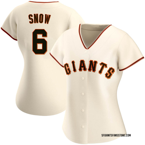 J.t. Snow Men's San Francisco Giants Home Jersey - Cream Replica
