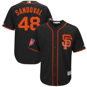 San Francisco Giants Pablo Sandoval Majestic Black Youth Large Jersey #48