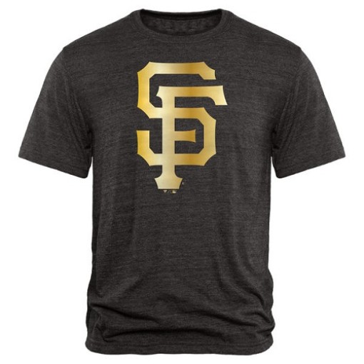 Men's San Francisco Giants Gold Fanatics Apparel Collection Tri-Blend T ...