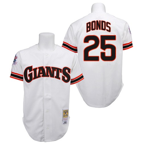 Men's San Francisco Giants Jersey #25 Barry Bonds Jersey Cream